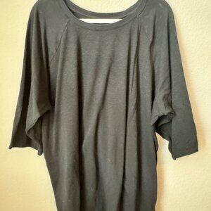 Torrid Black 3/4 Sleeve Tee
